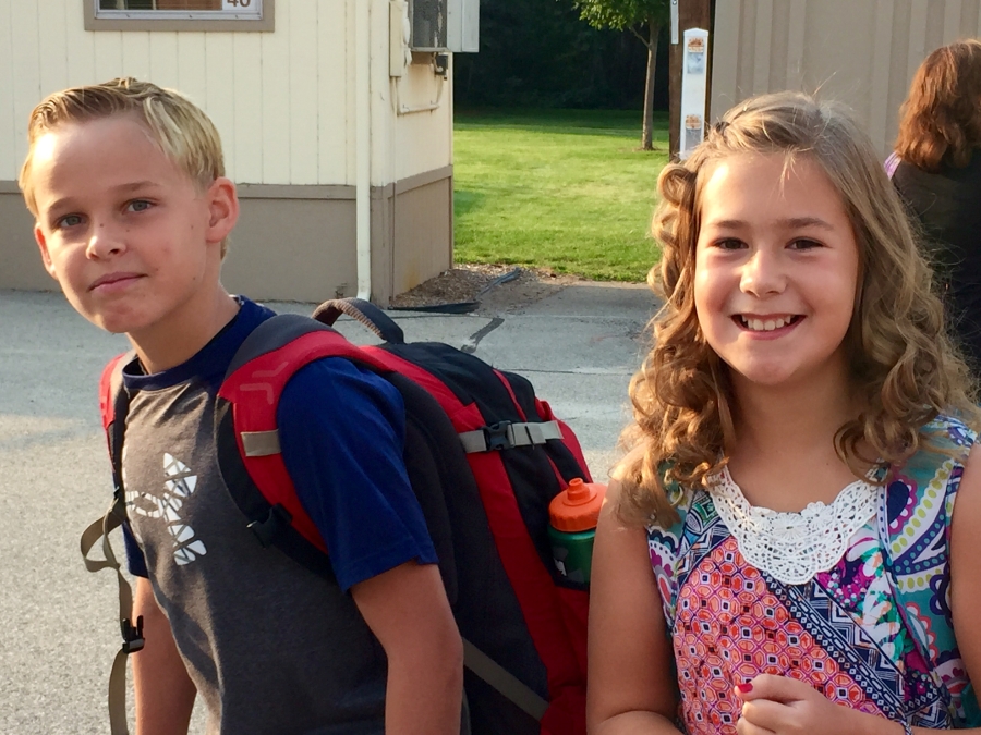 Elementary students ready for school