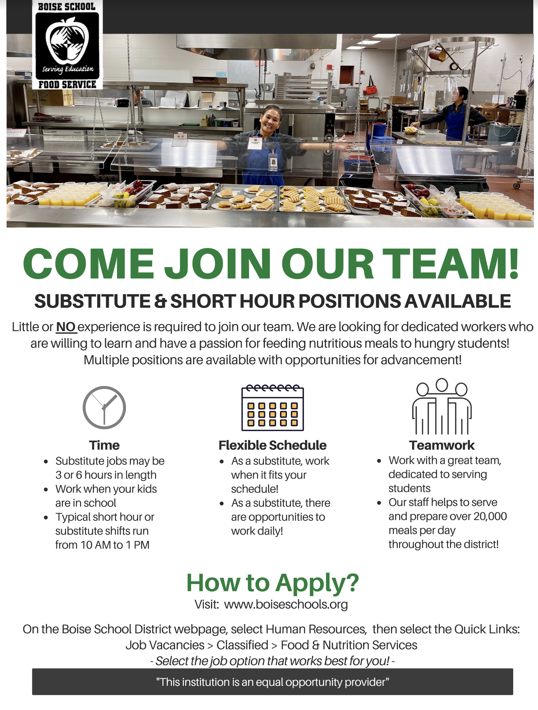 Food Service Hiring Flyer Food Service Hiring Flyer