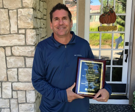 This is the image for the news article titled Former Trustee Dr. Troy Rohn Receives Friend of Education Award This is the image for the news article titled Former Trustee Dr. Troy Rohn Receives Friend of Education Award