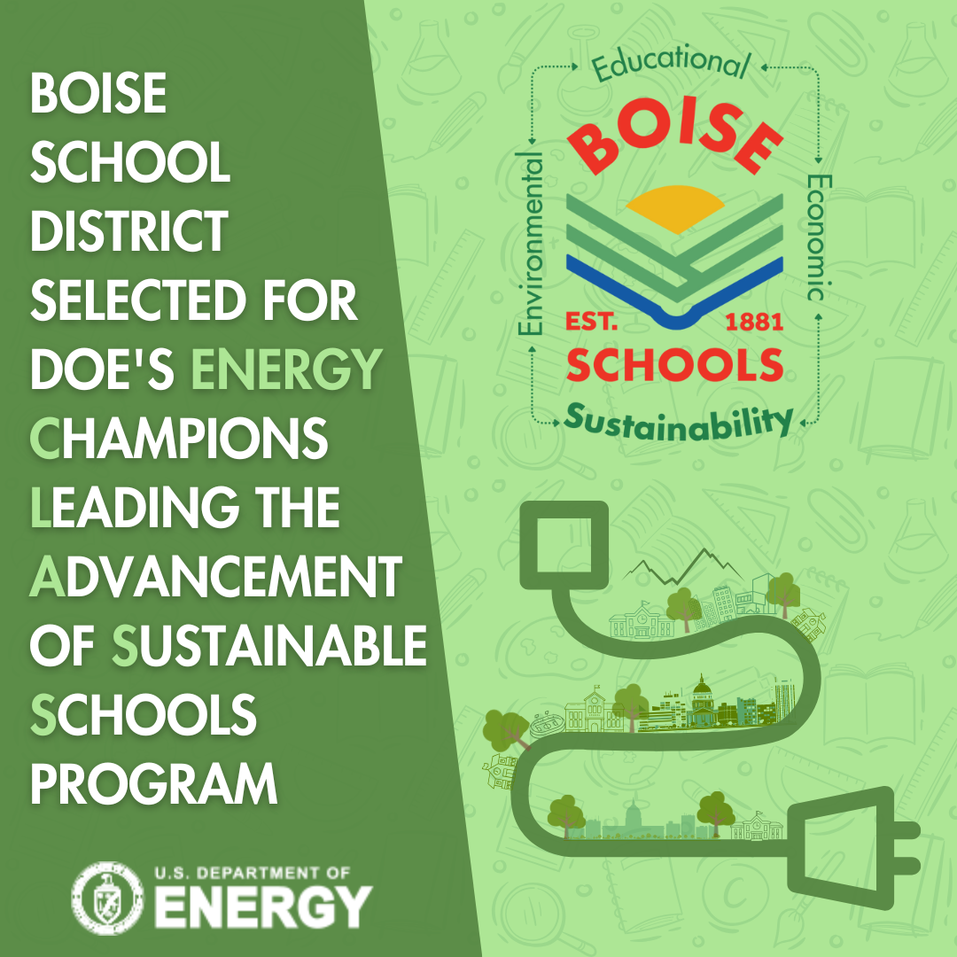 This is the image for the news article titled Boise Schools Recognized as Energy Champions for Advancing Sustainability!