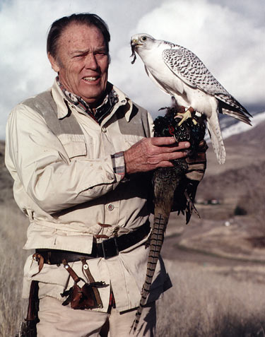 Morley Nelson with Hawk