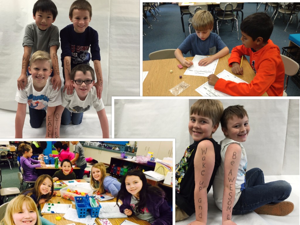 Collage of students enjoying school.