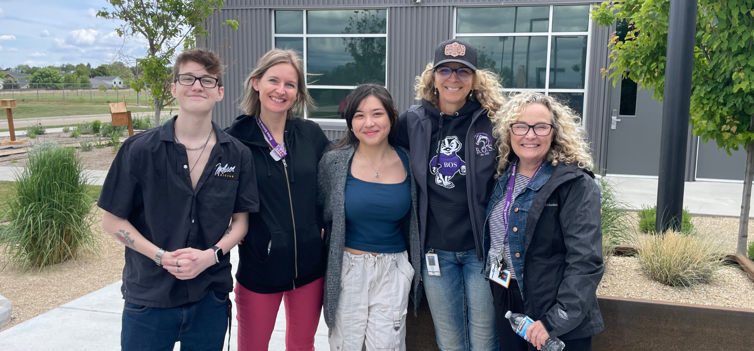 Teachers and Seniors Hug at the BOS BBQ