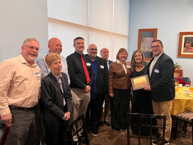 Board Certifications Photo (2) Members of the Bound Brook Board of Education posing for a photo after receiving their certificates.