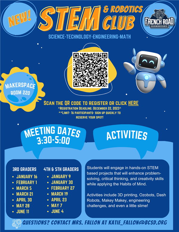 STEM club flyer