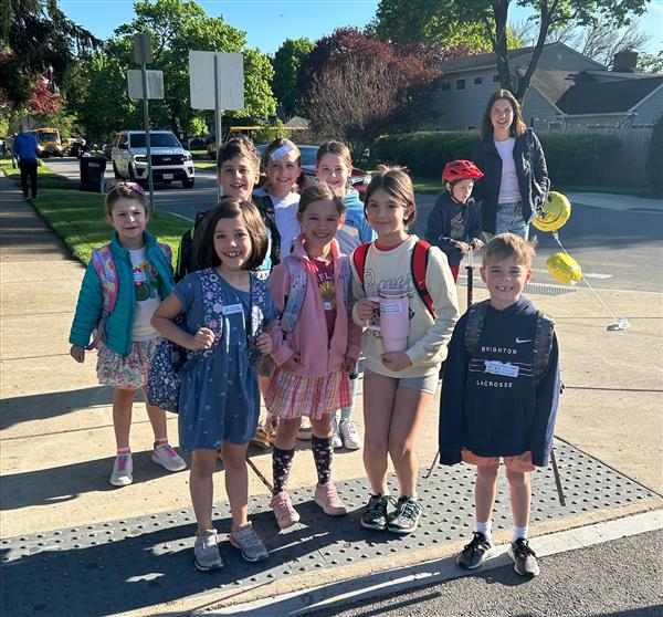  students walk to school