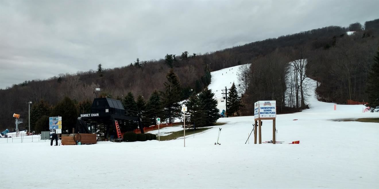 Ski School And Sunset Lift