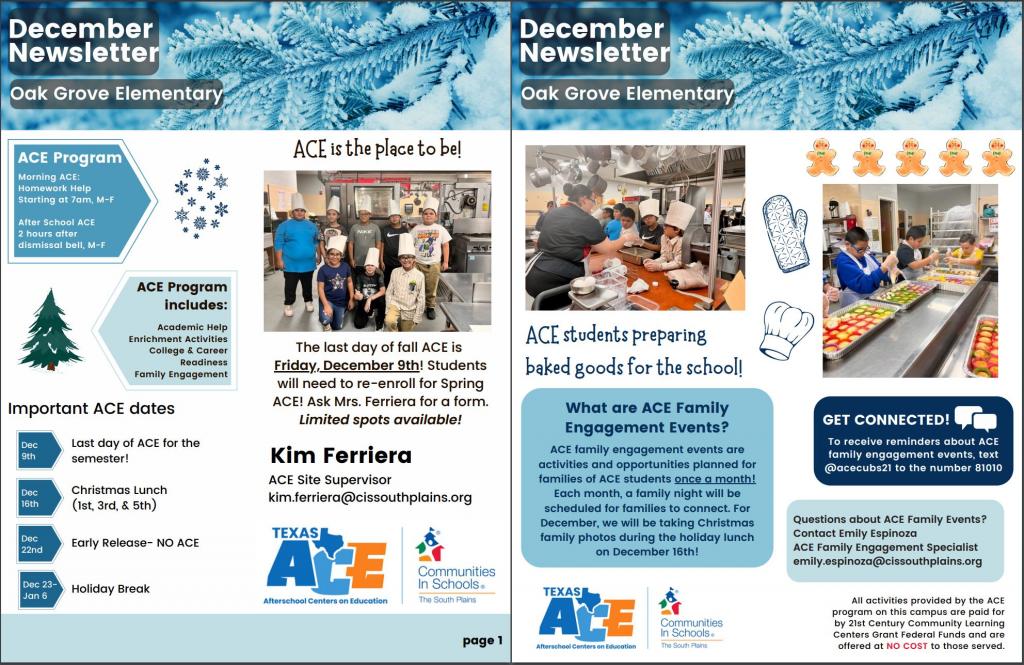 December ACE Newsletter