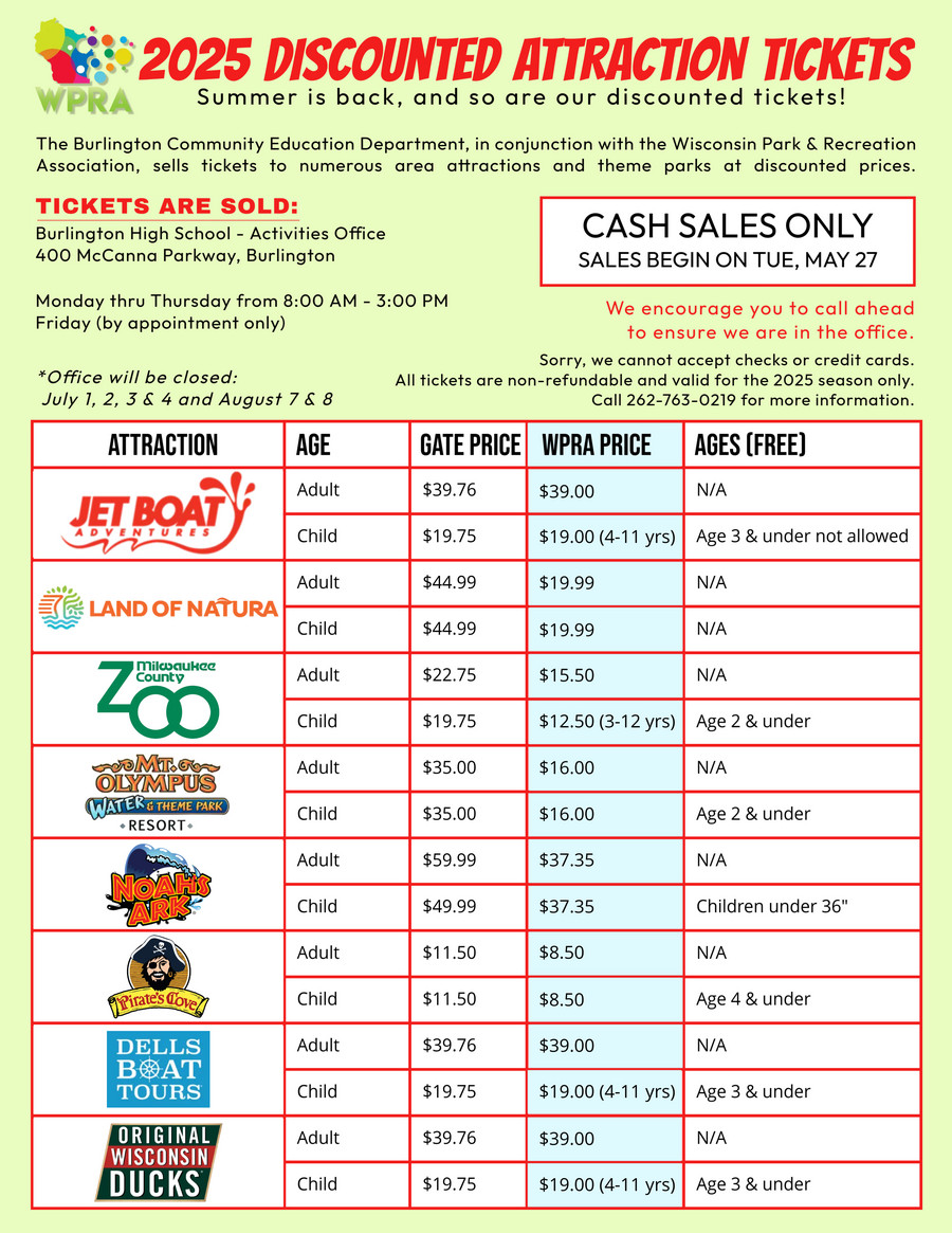 Discounted Ticket Prices