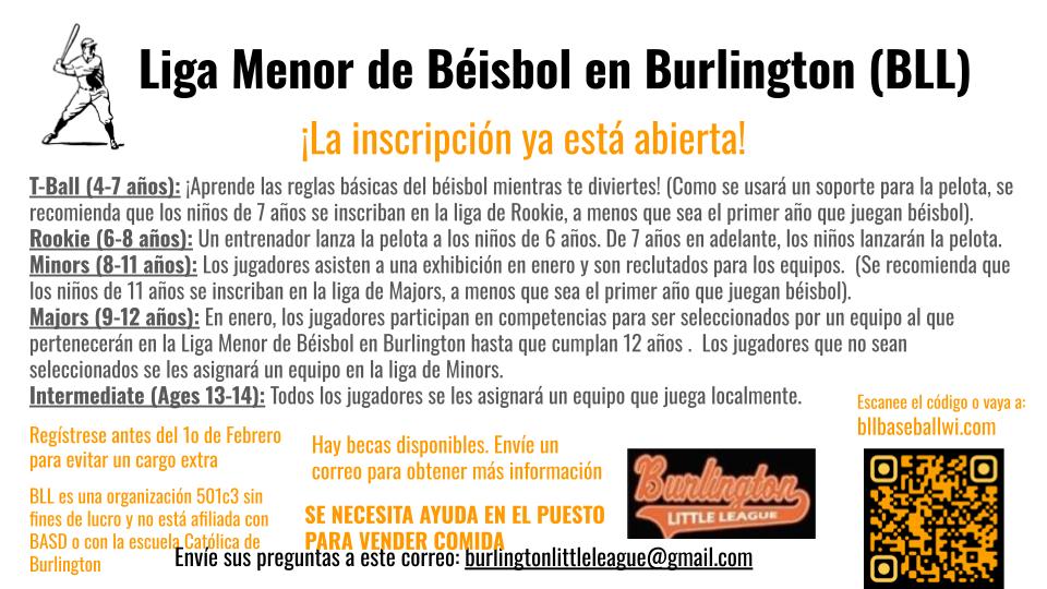 Liga Menor de Béisbol en Burlington (BLL)