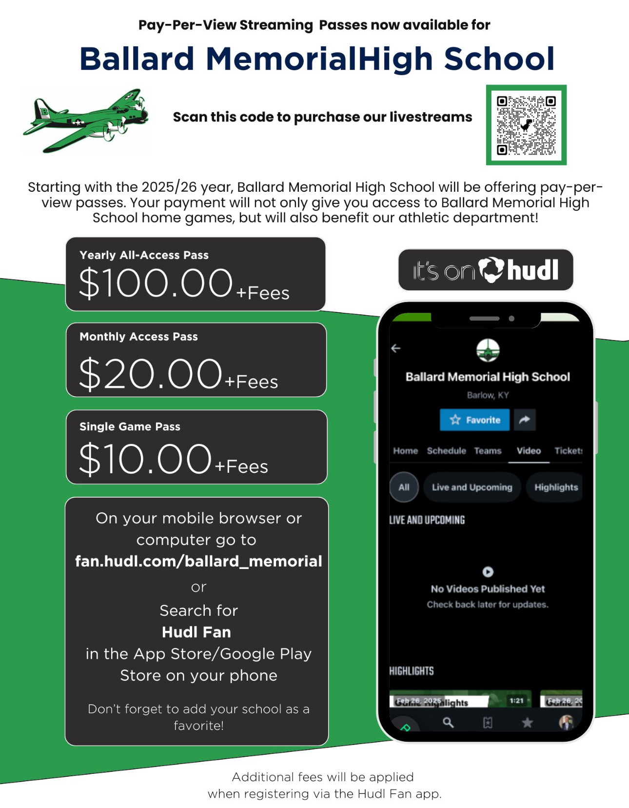Hudl subscription information