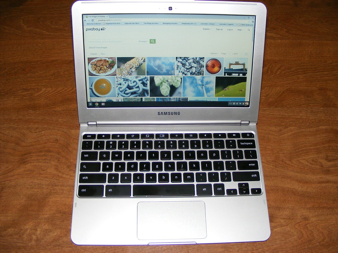 Chromebook sitting on a desk