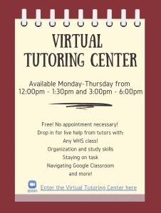 Willamette High School Tutoring Center poster