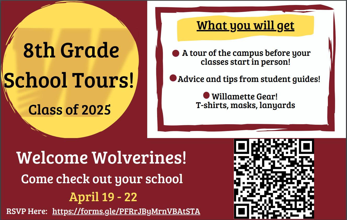 8th Grade Tour flyer