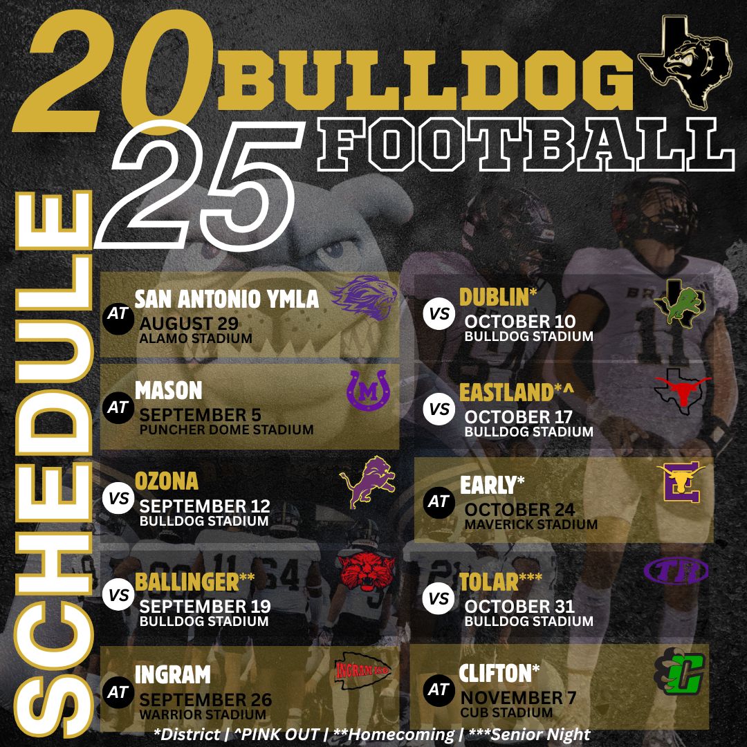 2025 Varsity Game Schedule