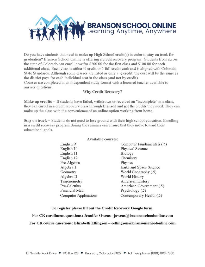 Credit Recovery Information