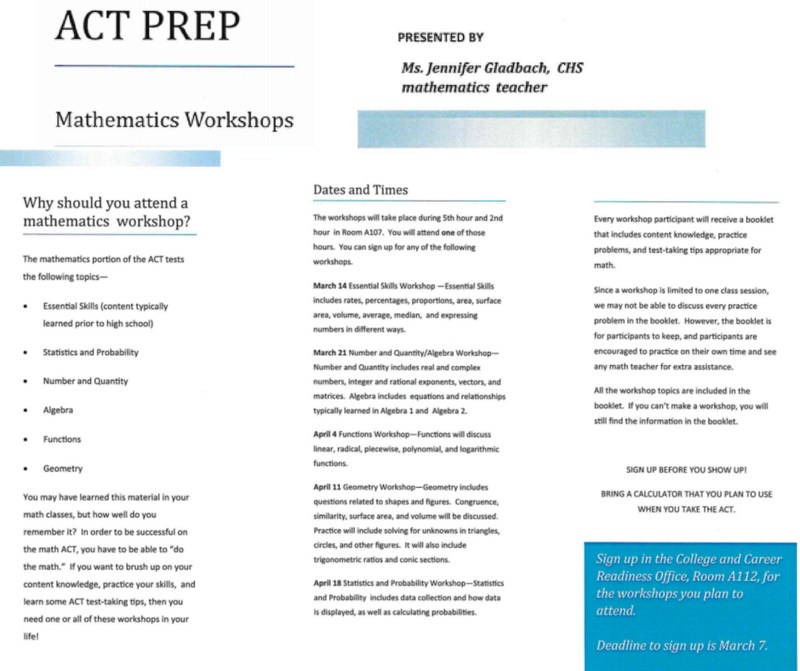 ACT Math Prep Workshops