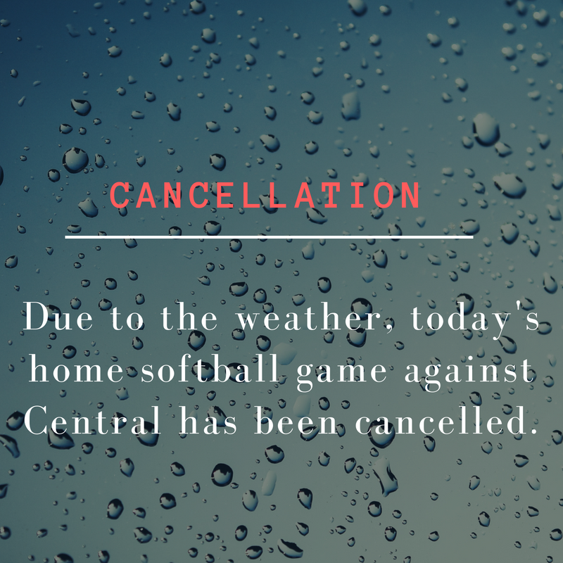 Softball Game - Cancellation