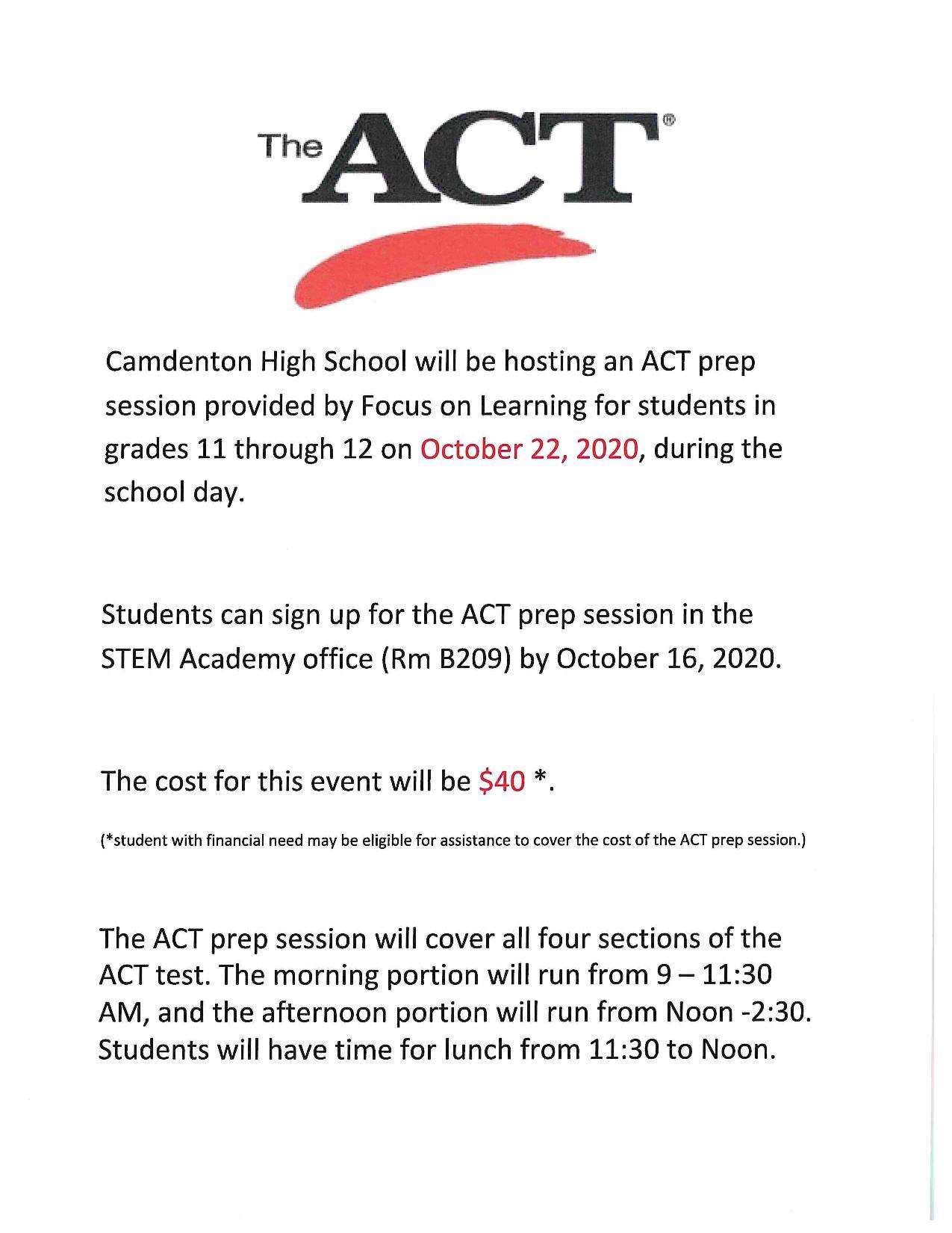 ACT prep session