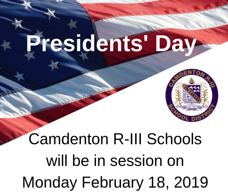 Presidents' Day -  school will be IN SESSION