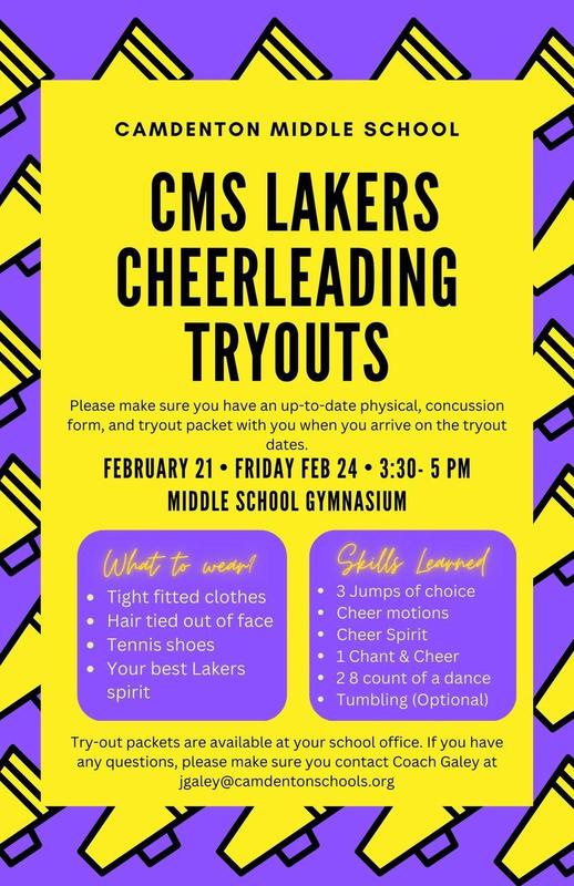 CMS Cheerleading Tryouts