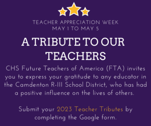 Image advertising submitting a tribute to our teachers