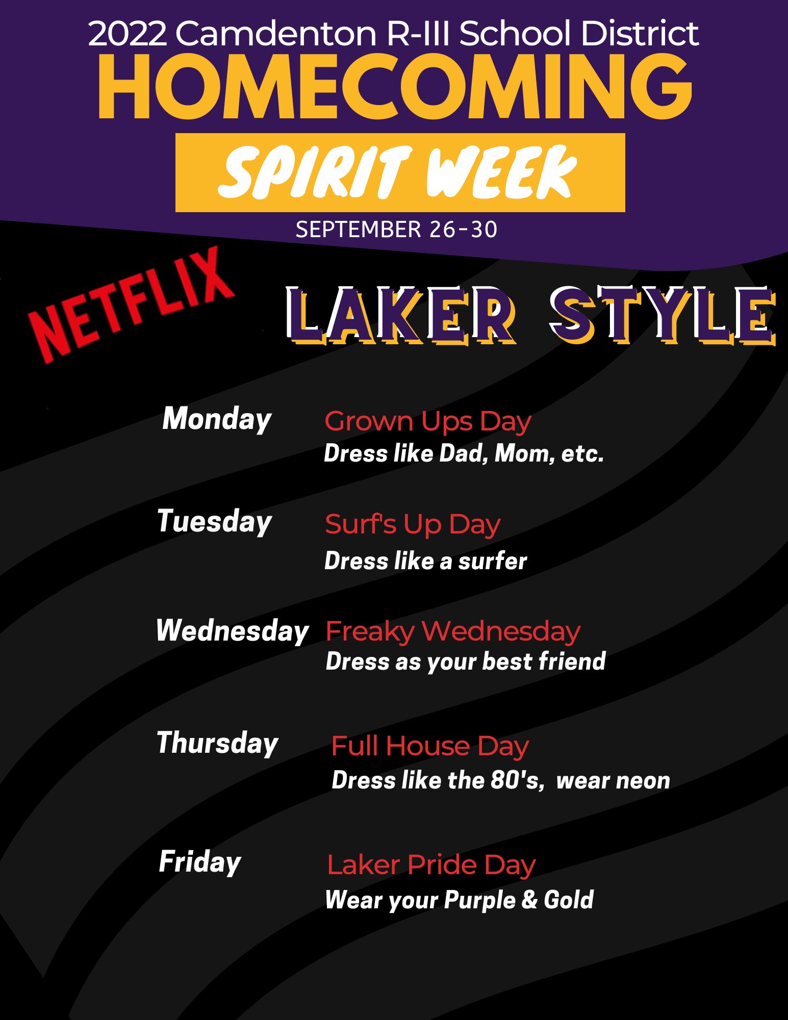 Homecoming Spirit Days