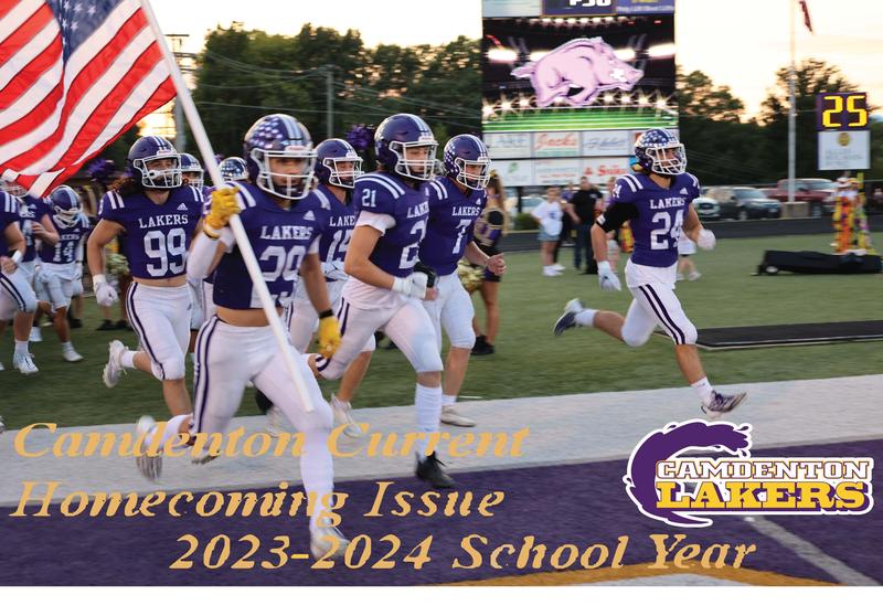 Camdenton Current Homecoming Issue image of football players