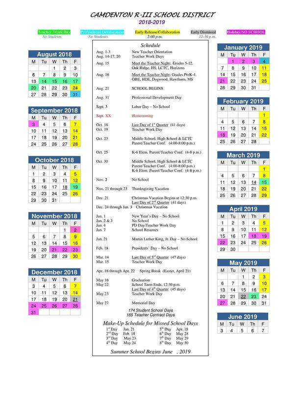 District Calendar