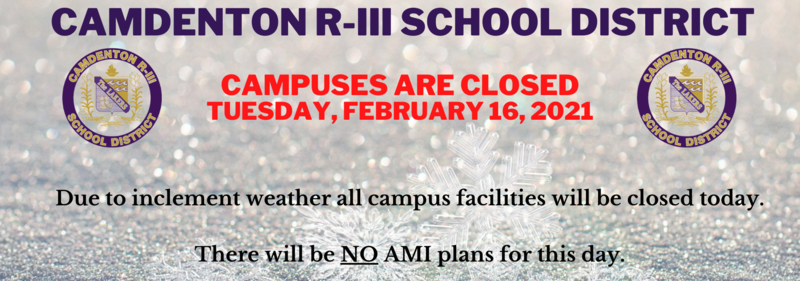 Campus Closed - Tuesday, February 16, 2021