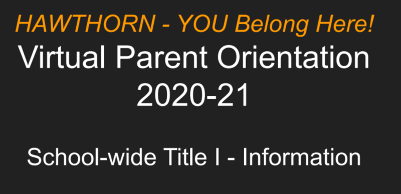 Virtual Parent Orientation 2020-2021