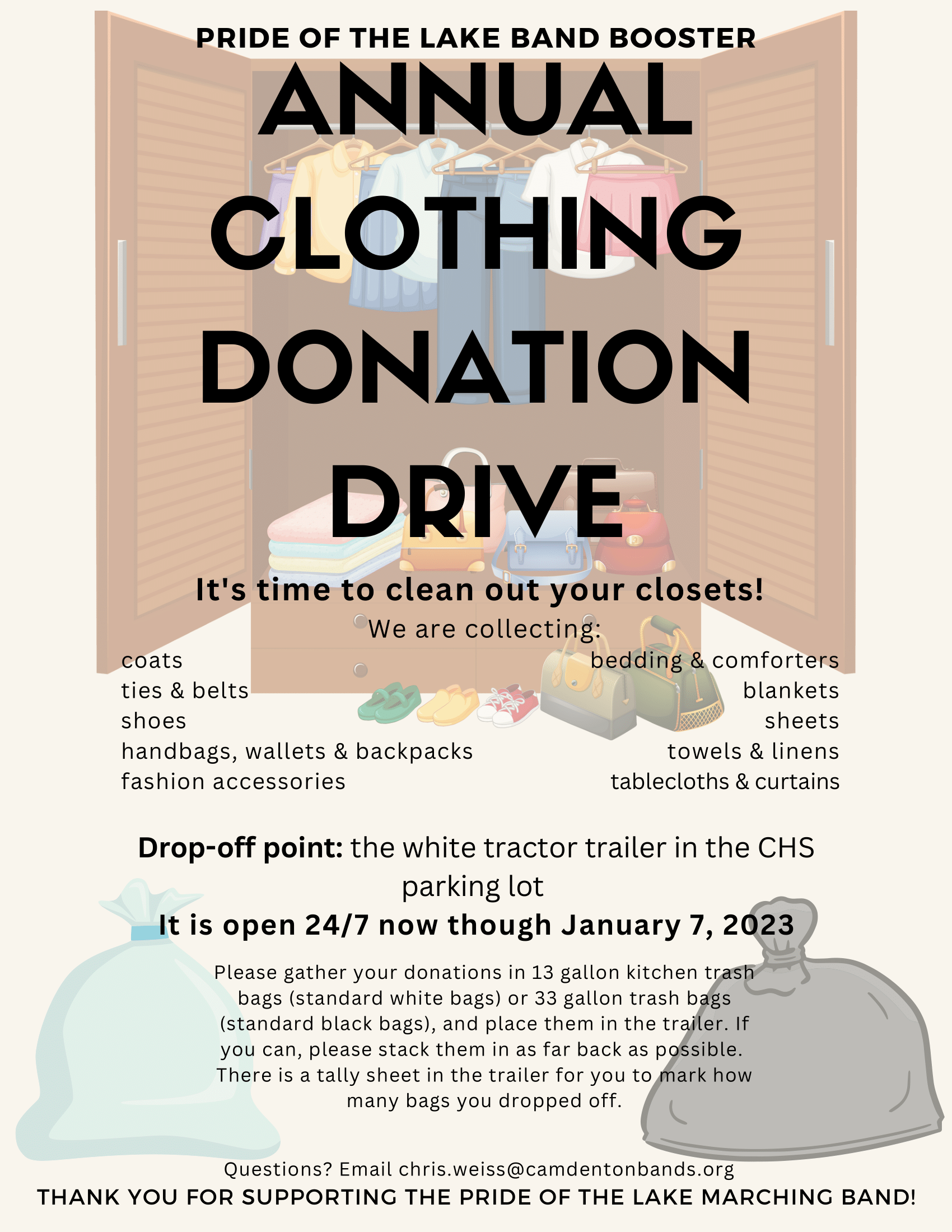 Band Clothing Drive