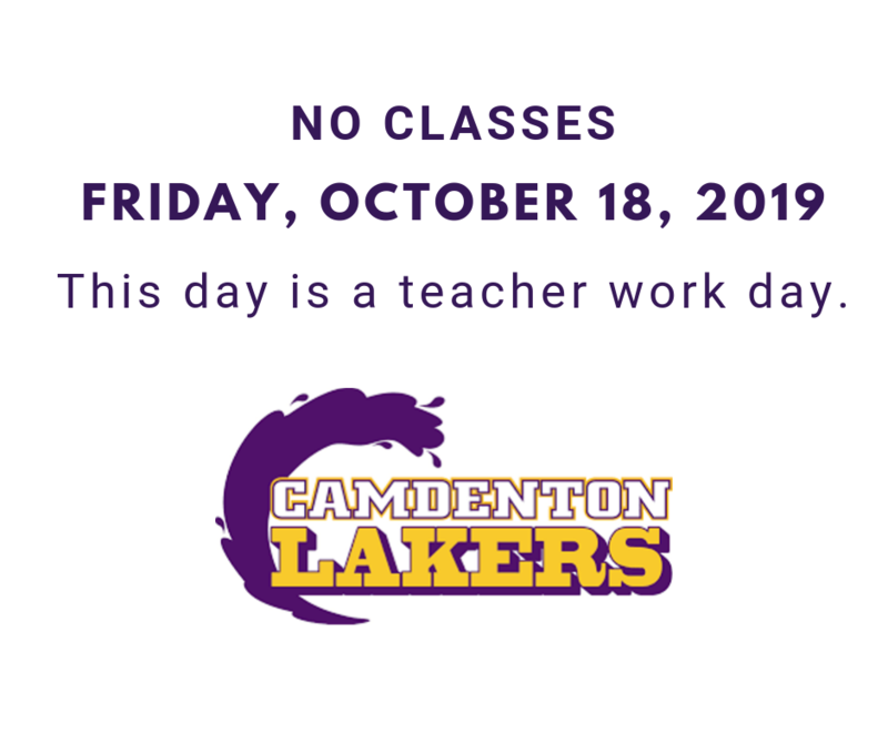 Class will NOT be in session on Oct. 18th