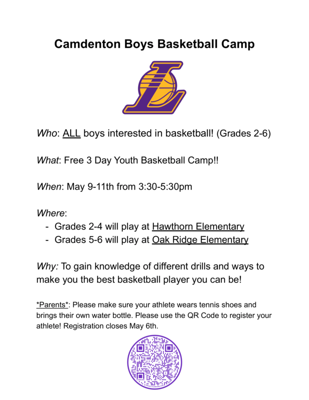 Youth Boys Basketball Camp