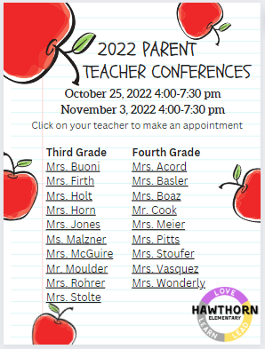 Click here for Parent Teacher Conference Sign Up