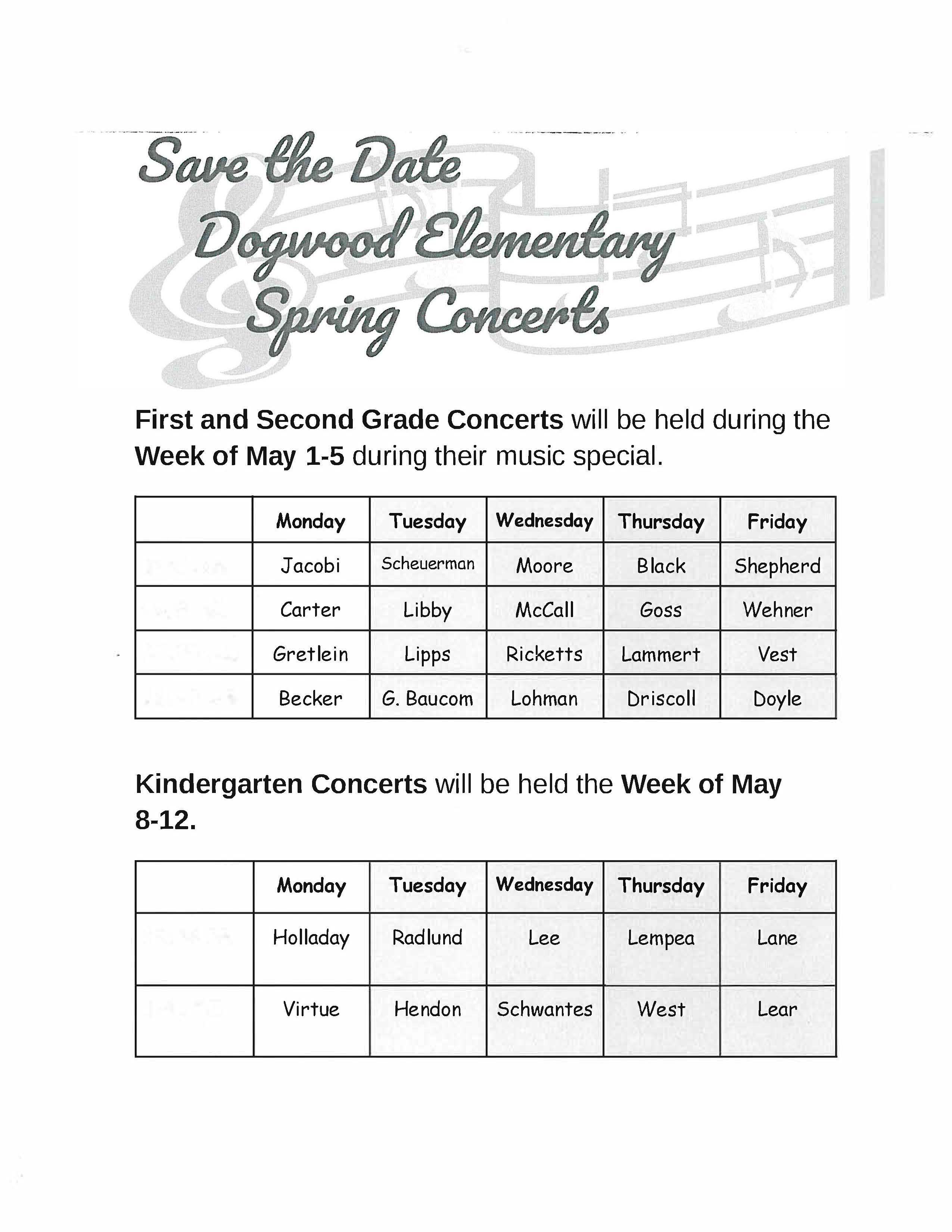 Dogwood Music Performances