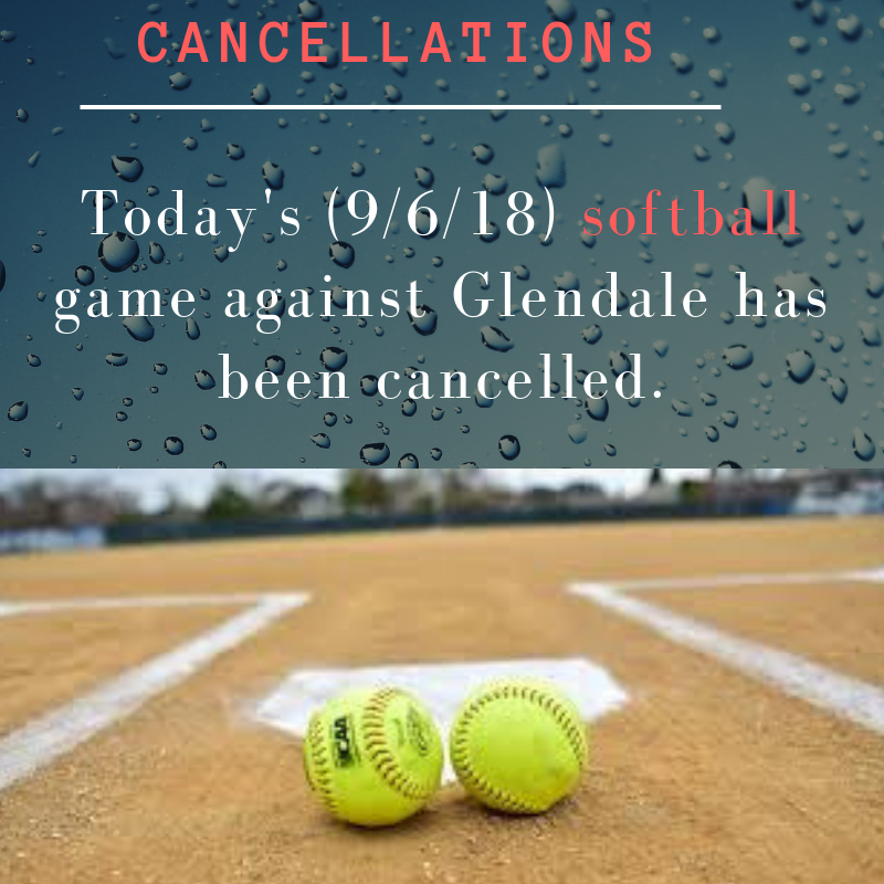 Softball Game Cancellation - Rescheduled for Sat. Oct. 13th @ 11 AM