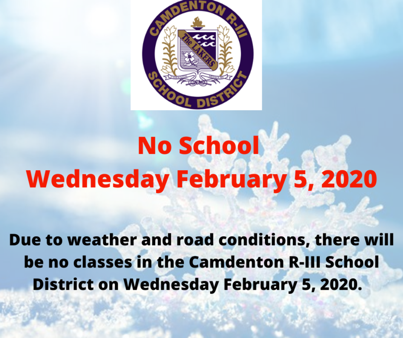 No School - Wednesday February 5, 2020