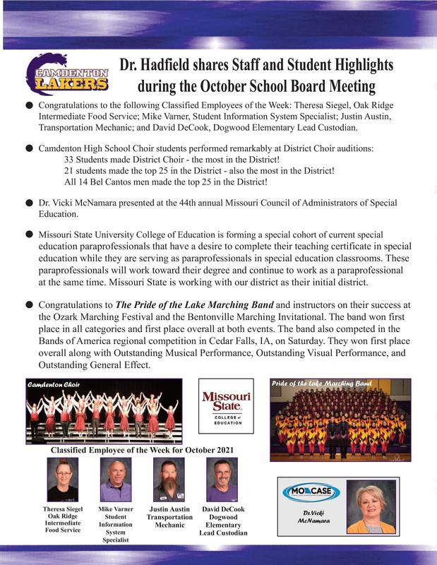 October Board Meeting