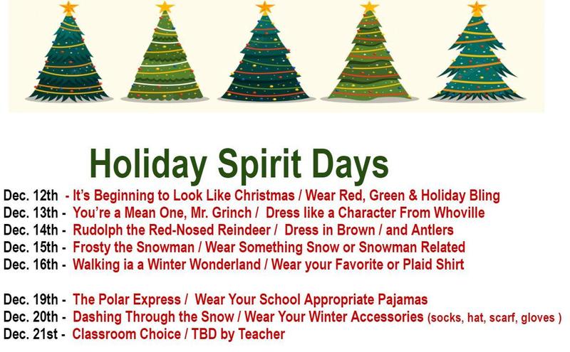 Holiday Spirit Days