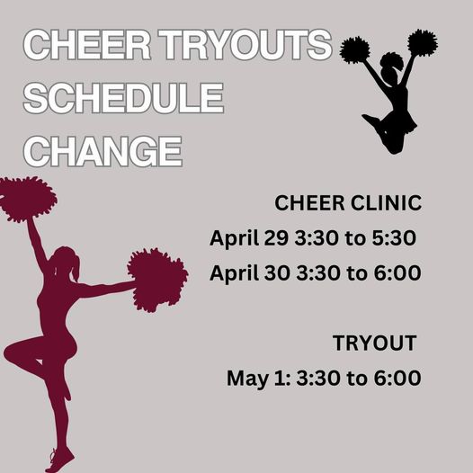  cheer tryout change flyer