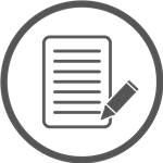 document icon with pencil and paper 