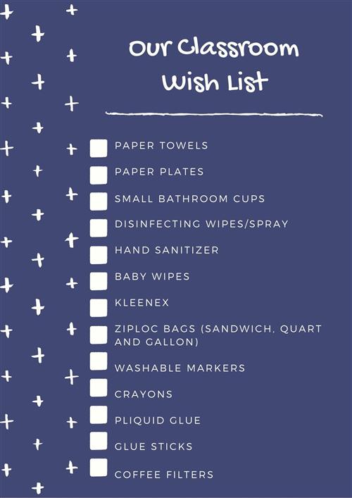 Classroom Wish List 