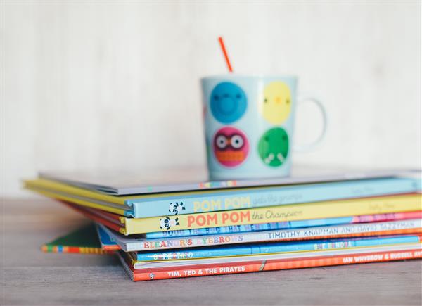 Books and mug