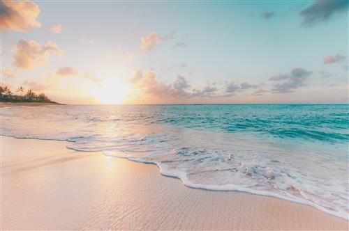 beach at sunset 