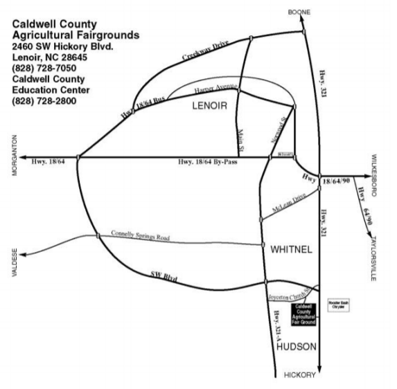 Map to fairgrounds 