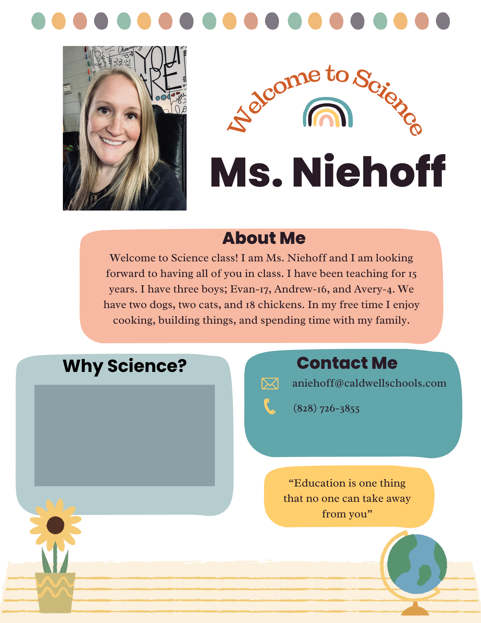 Ms. Niehoff: 6th-8th Grade Science