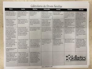 Spanish Family Fitness Calendar