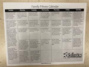 Family Fitness Calendar