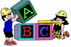 children and block letters